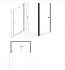 BESCO Drzwi prysznicowe 90x195 Sinco Black 90 DS-90-B